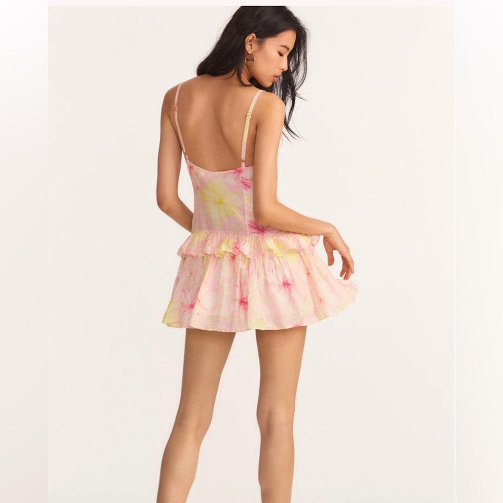 NWT LoveShackFancy Fabienne Mini Dress in Light Berry Tea Sz 4